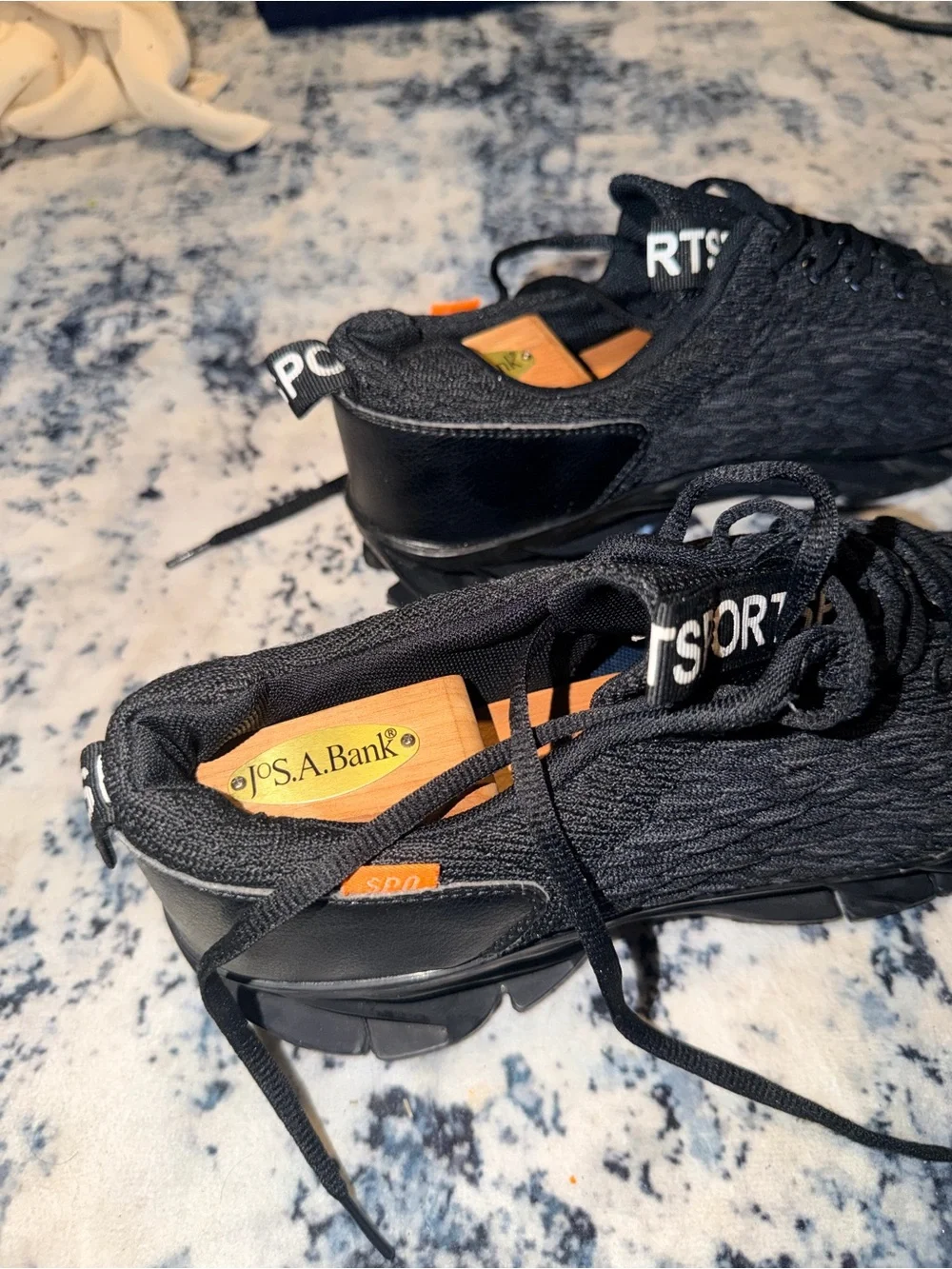Men’s Black Knit Athletic Running Walking Shoes Size EU 45 / US‎ 11